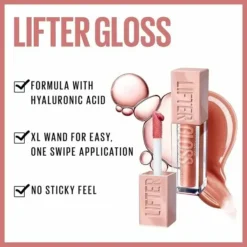 Maybelline 009 Topaz - Gloss à Lèvres Lifter Gloss... 7 Maybelline 009 Topaz - Gloss à Lèvres Lifter Gloss... -Chic Beauté Soldes 009 topaz gloss a levres lifter gloss enrichi en acide hyaluronique de gemey maybelline 2