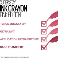 Maybelline 90 Keep It Fun - Crayon Rouge à Lèvres... 11 Maybelline 90 Keep It Fun - Crayon Rouge à Lèvres... -Chic Beauté Soldes 90 keep it fun crayon rouge a levres superstay ink de maybelline new york 4