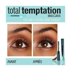 Maybelline Noir Waterproof - Mascara Volume Total... -Chic Beauté Soldes noir waterproof mascara volume total temptation de gemey maybelline 4